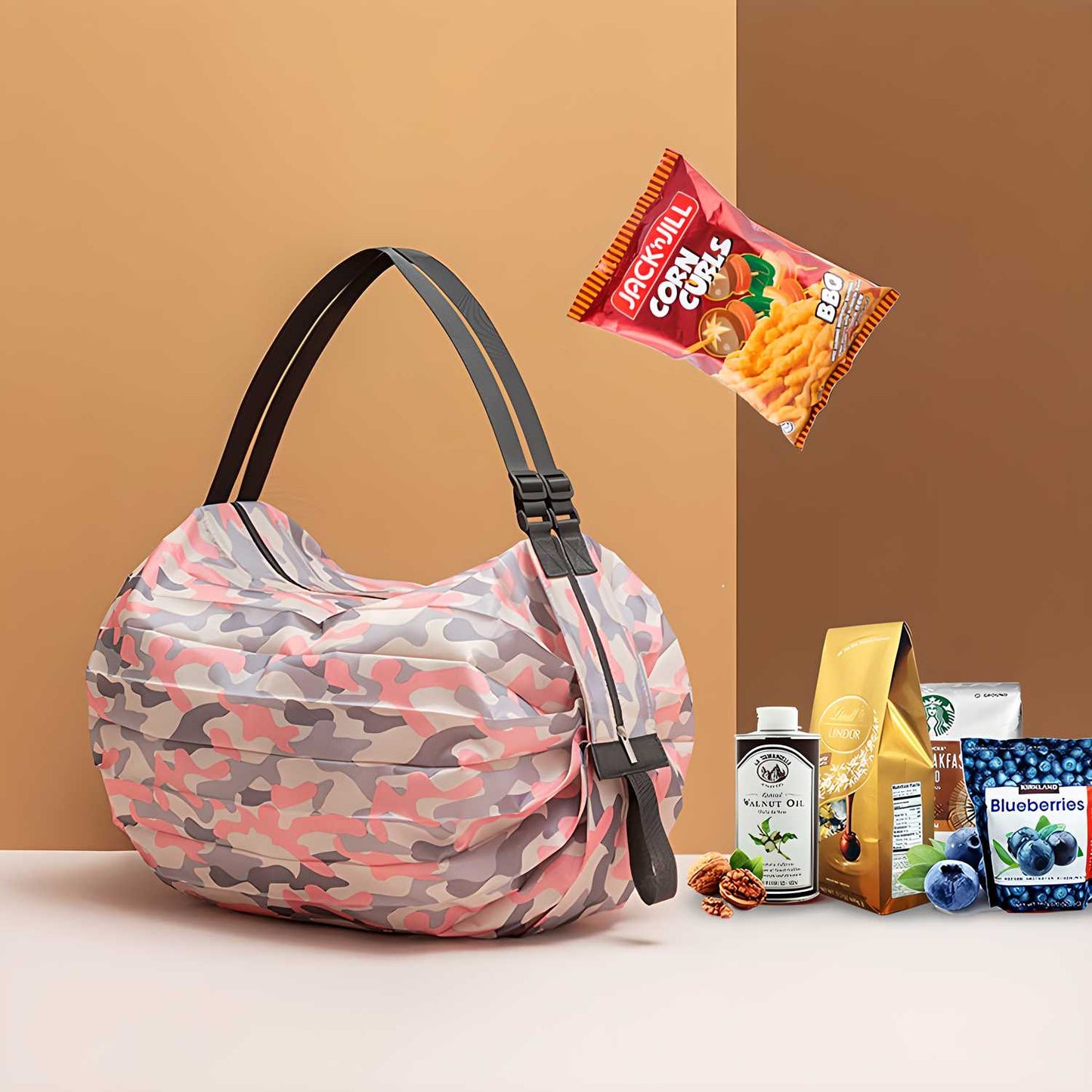 👜 Foldable Shopping Handbag Travel Tote – Waterproof Nylon (1 Pc) 💧