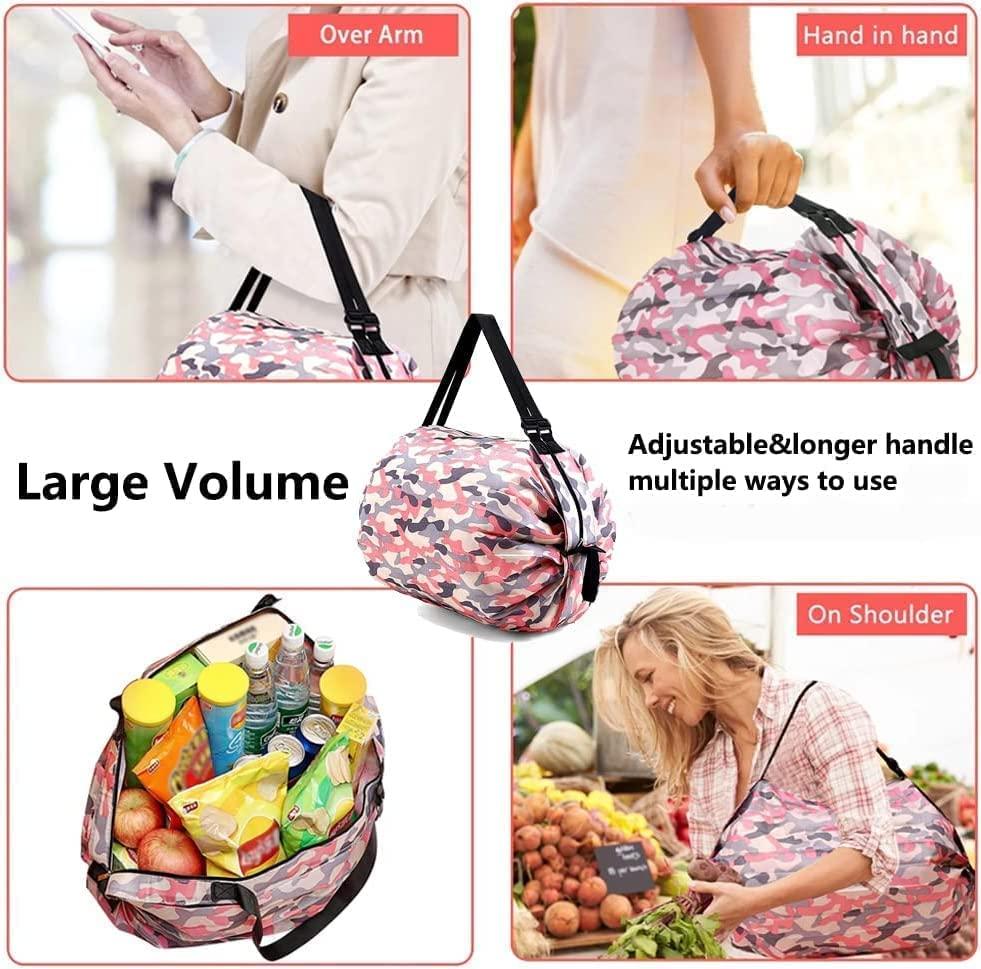 👜 Foldable Shopping Handbag Travel Tote – Waterproof Nylon (1 Pc) 💧