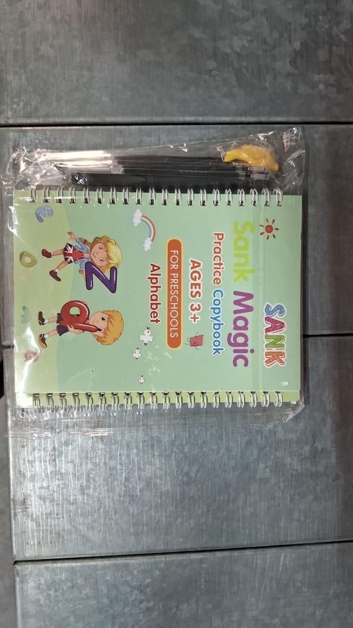 ✍️ Sank Magic Practice Copybook (4 BOOKS,1 PEN,1 GRIP,10 REFILL)✨💚