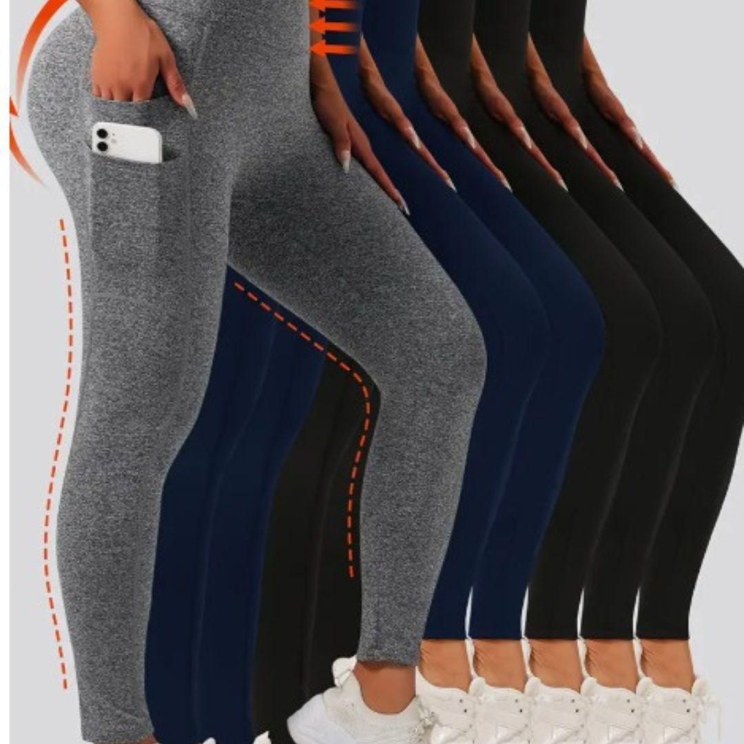 Soft & Comfy Slim Elastic Tights with Side Pockets (Pack of 1)
