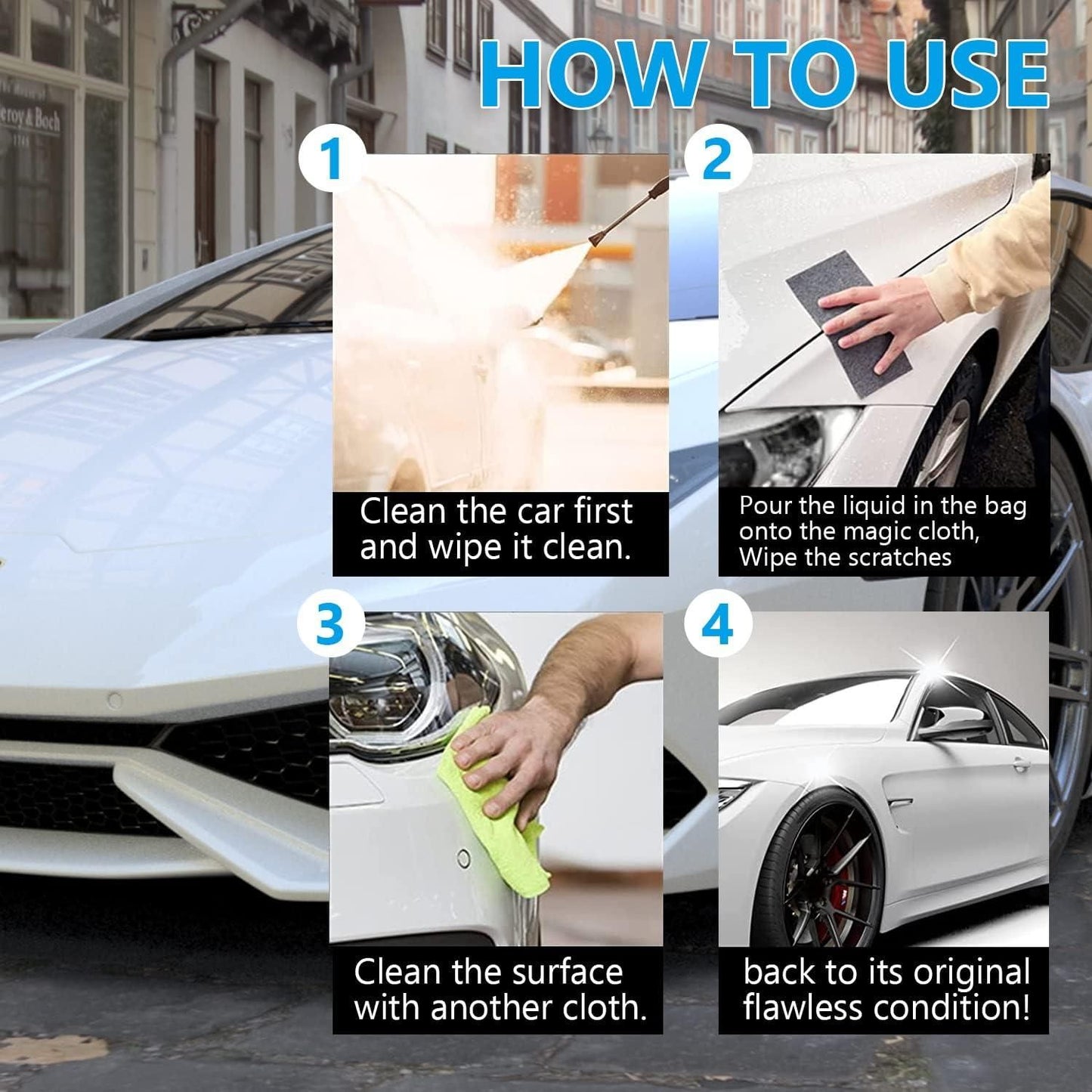 Cloth Car Scratch Remover Pack of 3
