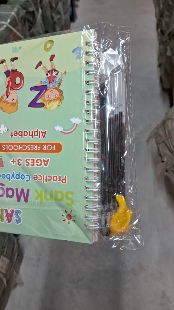 ✍️ Sank Magic Practice Copybook (4 BOOKS,1 PEN,1 GRIP,10 REFILL)✨💚