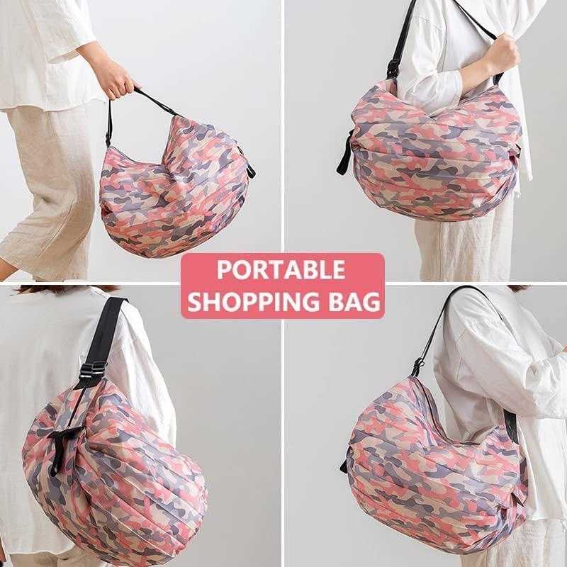 👜 Foldable Shopping Handbag Travel Tote – Waterproof Nylon (1 Pc) 💧