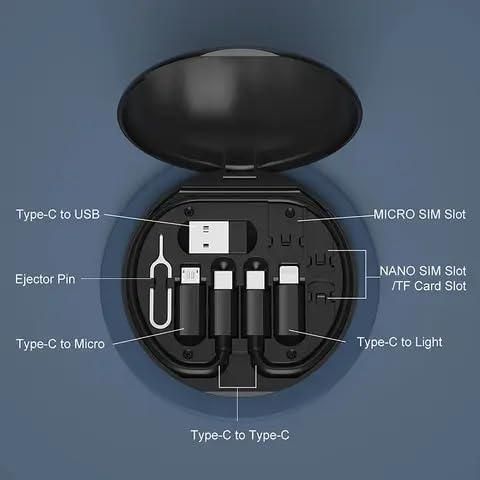 ⚡ Fast Charging Travel Cable Set – Compact, Handy & Super-Fast! 🚀