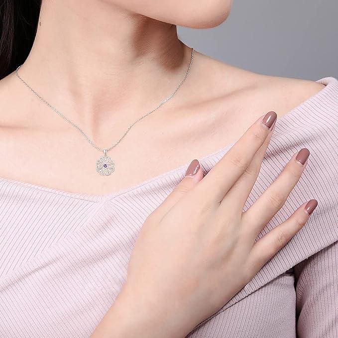 💎 Silver Birthstone Pendant with Chain – Elegant and Timeless (Pack of 1)