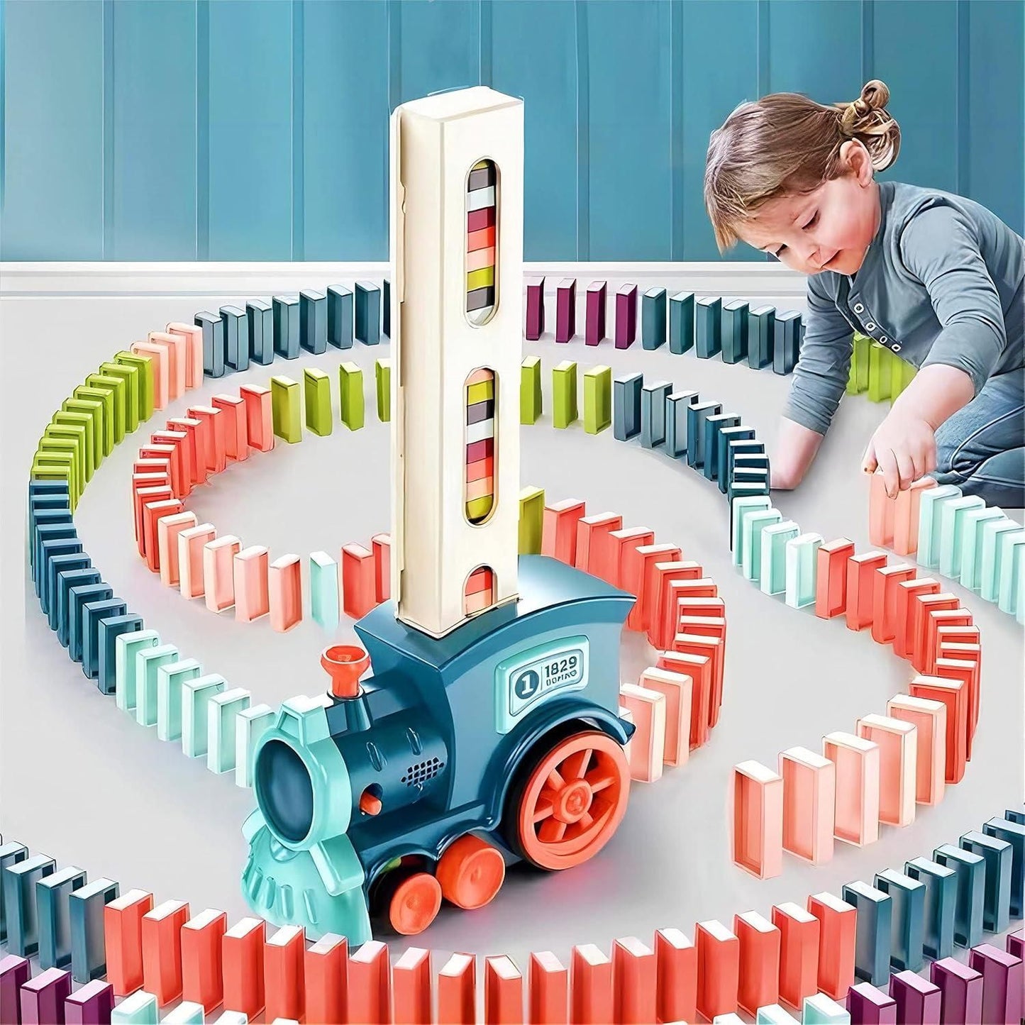 Train Toy Domino™ Set for Kids BPA Free Plastic with Sound Effects