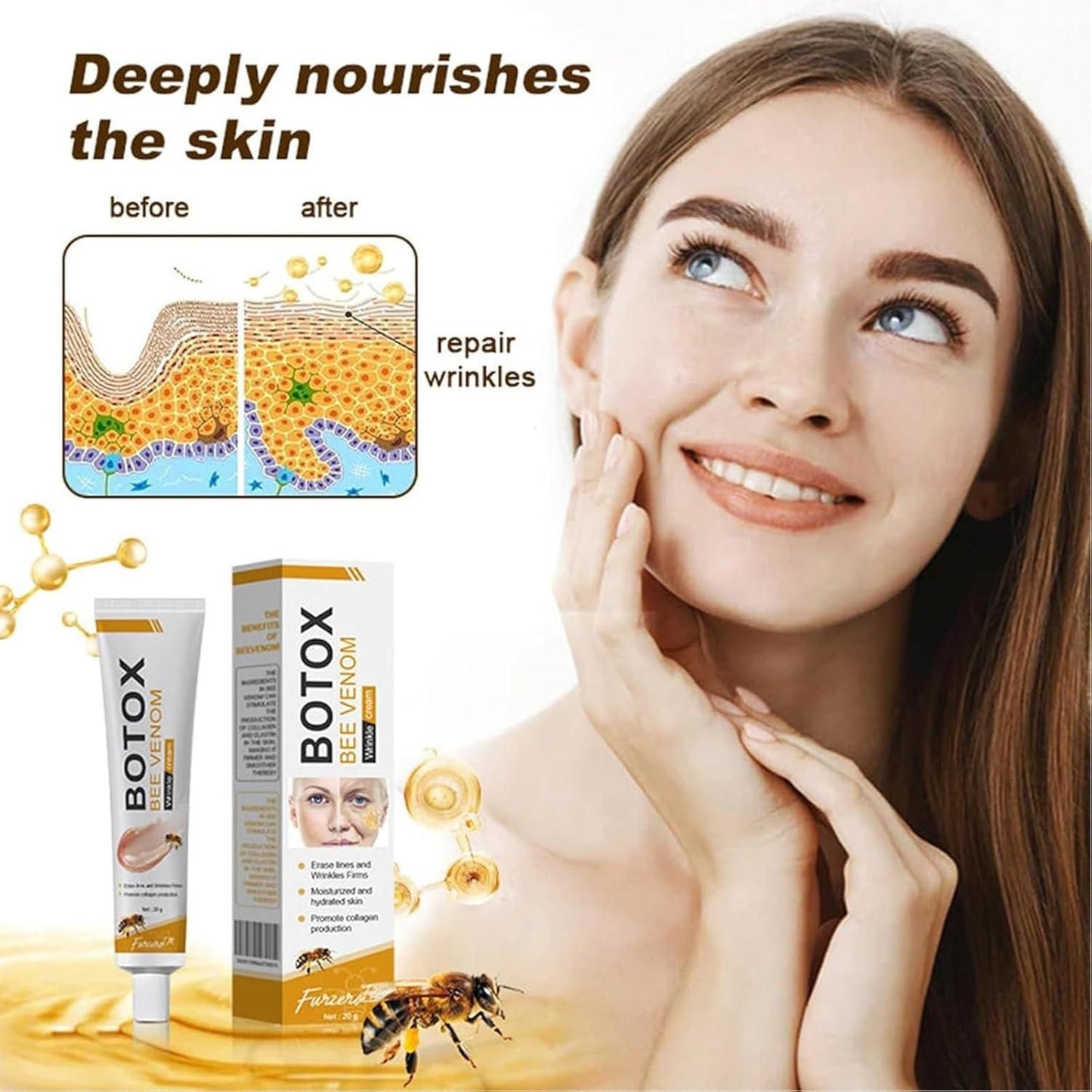 BoTox™ - Bee Venom Wrinkle Repair Cream - 20g🐝✨(Buy 1 Get 1 Free 🔥🔥)