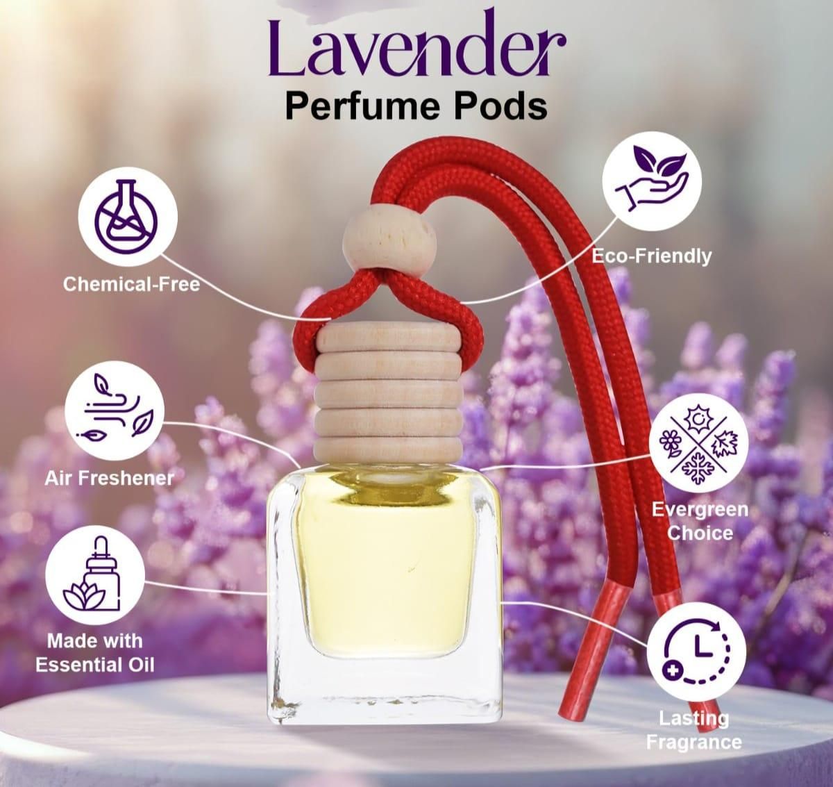 🚗 Hanging Car Perfume Pods Diffuser Scent (Pack of 1, Assorted)🌸
