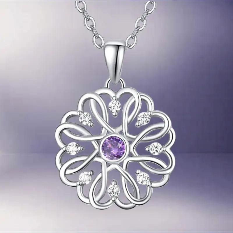 💎 Silver Birthstone Pendant with Chain – Elegant and Timeless (Pack of 1)