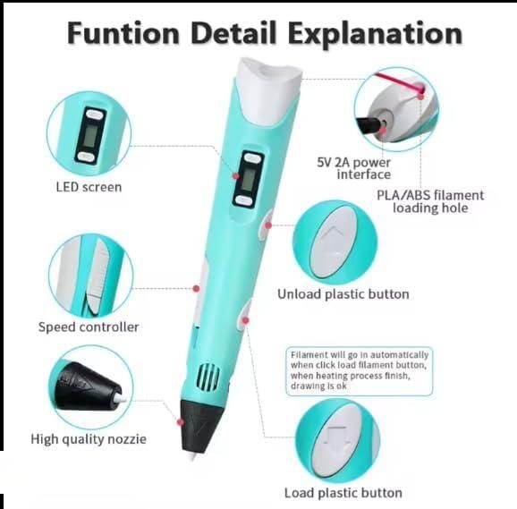 🎨 3D Printer Pen for Kids – Create, Design ; Explore in 3D!