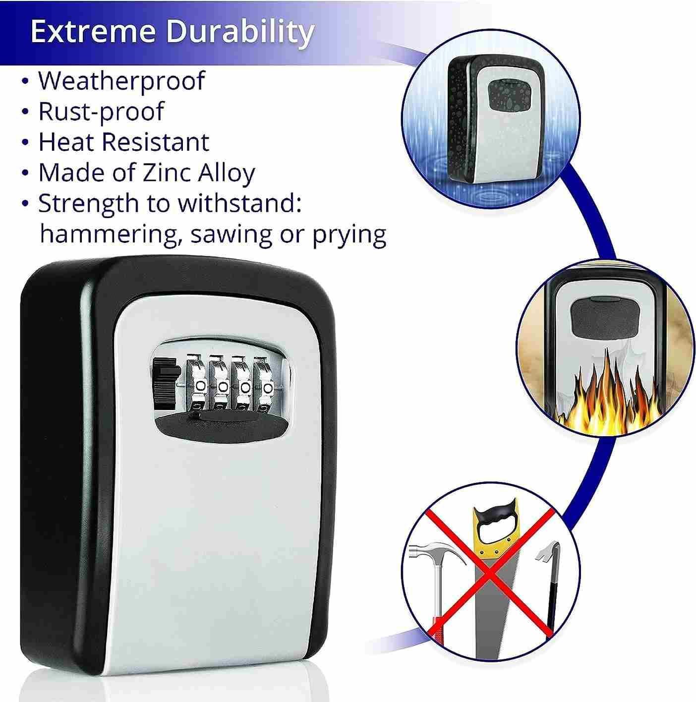 🔐 Security Key Lock Box – Safe, Durable & Weatherproof! 🌦️