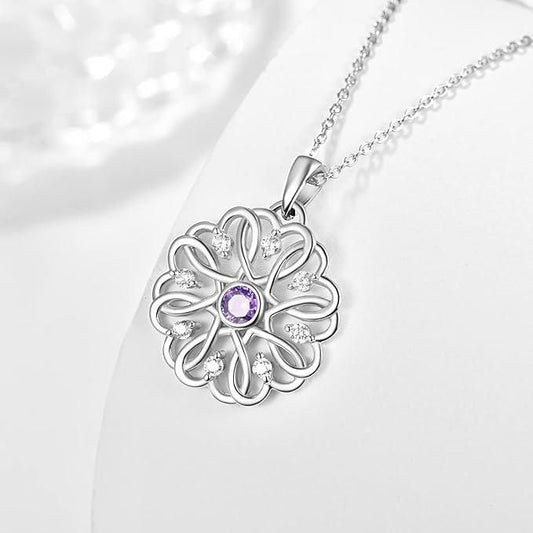 💎 Silver Birthstone Pendant with Chain – Elegant and  Timeless  (Pack of 1)