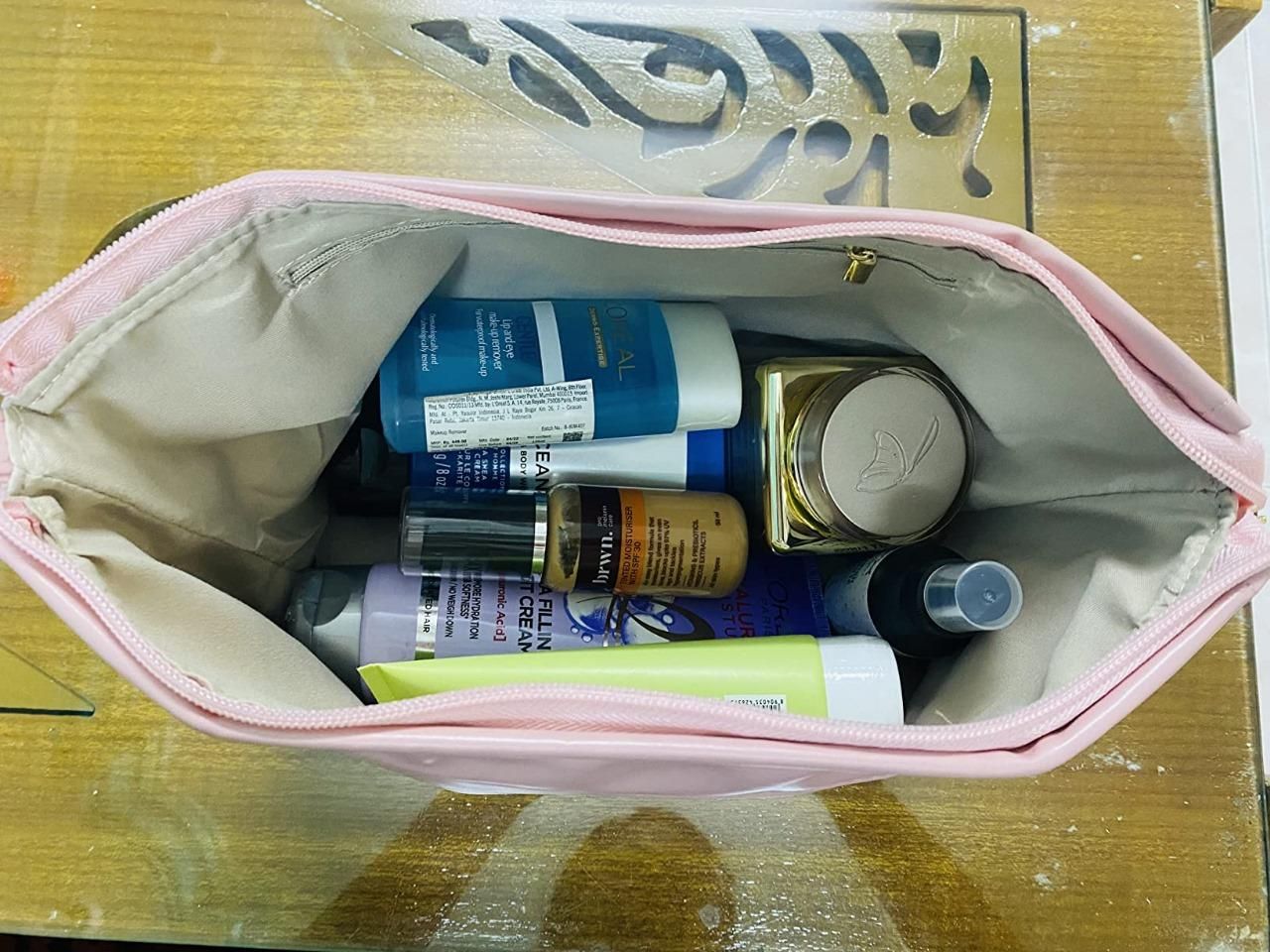 💄 Large Capacity Cosmetic Travel Bag (Pack of 1, Random Color)✨