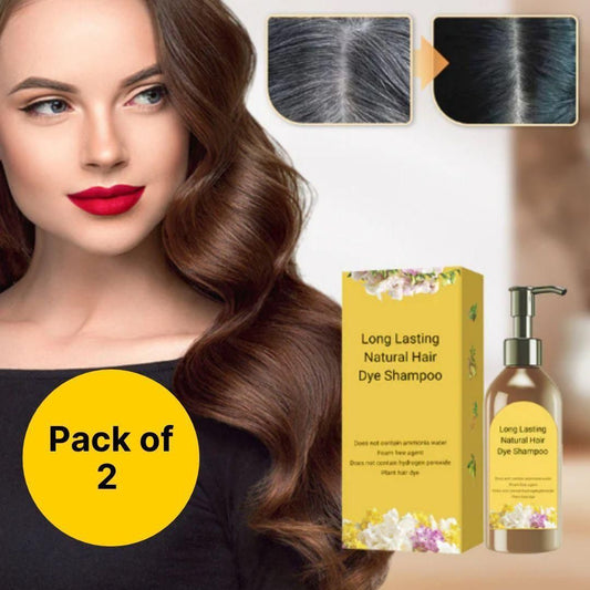 ✨Japanese Long Lasting Natural Hair Dye Shampoo ✨ Buy 1 Bottle 🧴 Get 1 Bottle FREE 🧴