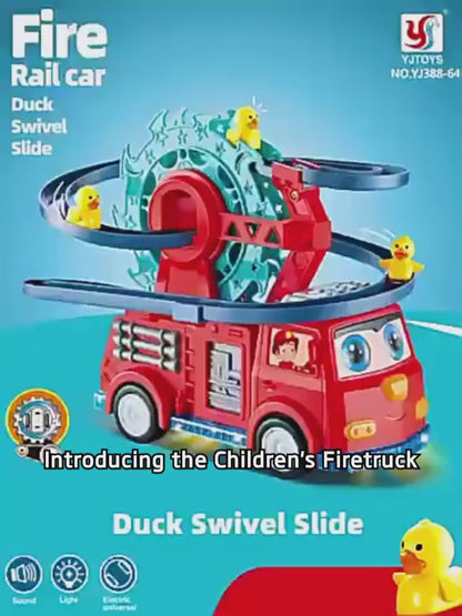 Fire Truck with Climbing Duck & Siren Sounds
